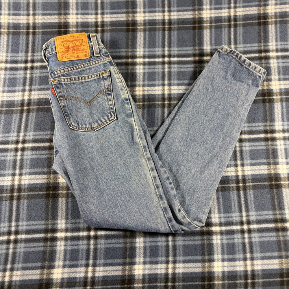 Vintage Levis 512 Slim Fit Tapered Leg Jeans Medium Wash High Rise Denim 3 JR M